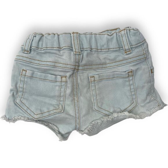 Garanimals Toddler Girl's Casual Denim Shorts Light Blue Size 2T Adj Waist - Picture 3 of 5